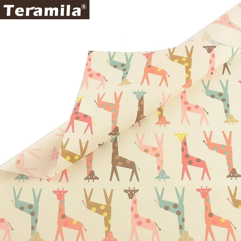Teramila Fat Quarters 100% хлопок Ткань Жираф дизайн ткань Сделай Сам Лоскутная Подушка
