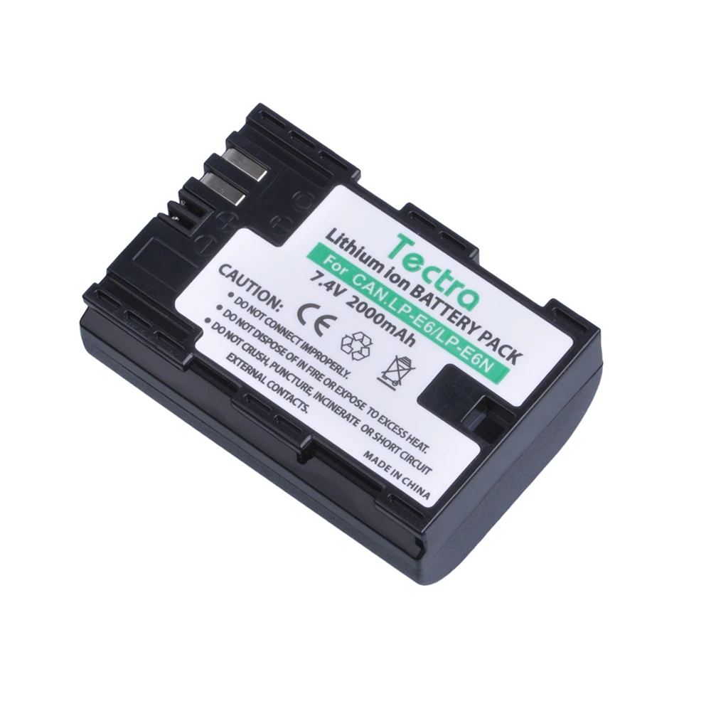 Tectra 4pcs LP-E6 LP E6 E6N цифровой аккумулятор + светодиодный дисплей USB двойное зарядное