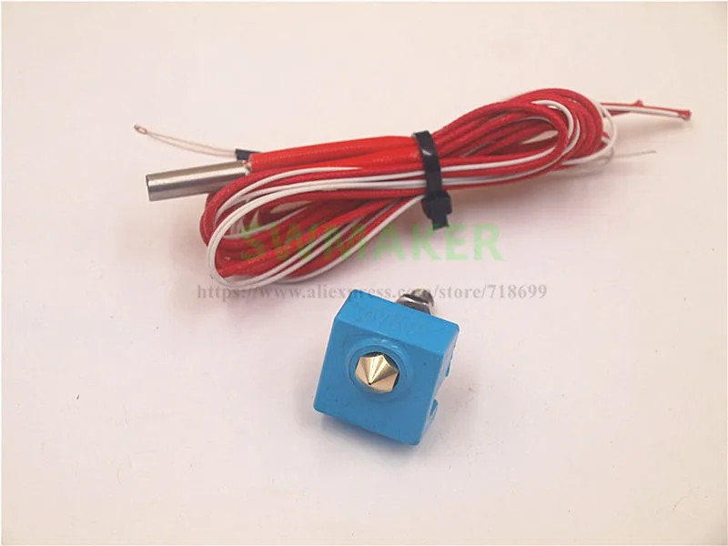 SWMAKER MK8 hotend комплект 12 V/24 V 0 4 мм ptfe линейные горло трубки с силиконовым носок для