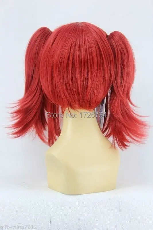zhanglei55AATt22CC++Beautiful red cosplay Anime wigs+ 2 Ponytails|cosplay itachi|wig sockcosplay wings |