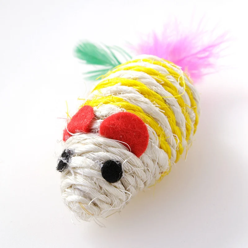 Случайные цвета поддельная мышь кошка игрушки Интерактивная жевательные