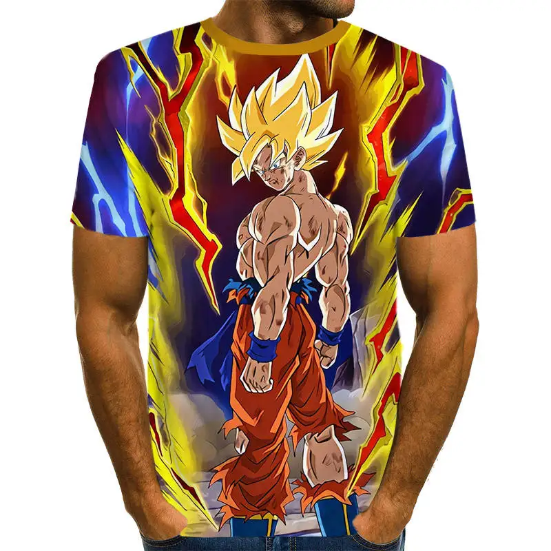 Dragon Ball Z Ultra Instinct God Son Goku Super Saiyan Men Tshirt 3D Printed Summer O-Neck Daily Casual Funny T shirt Plus Size