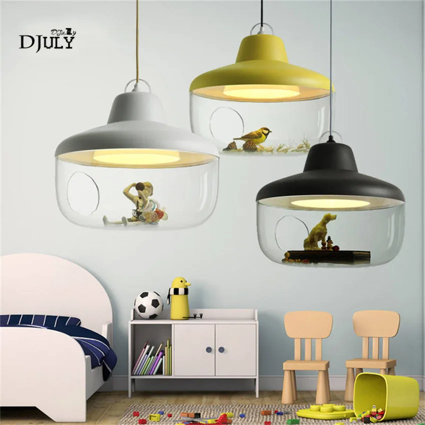 Арт-деко акриловые оттенок diy led подвесные светильники романтические Детская