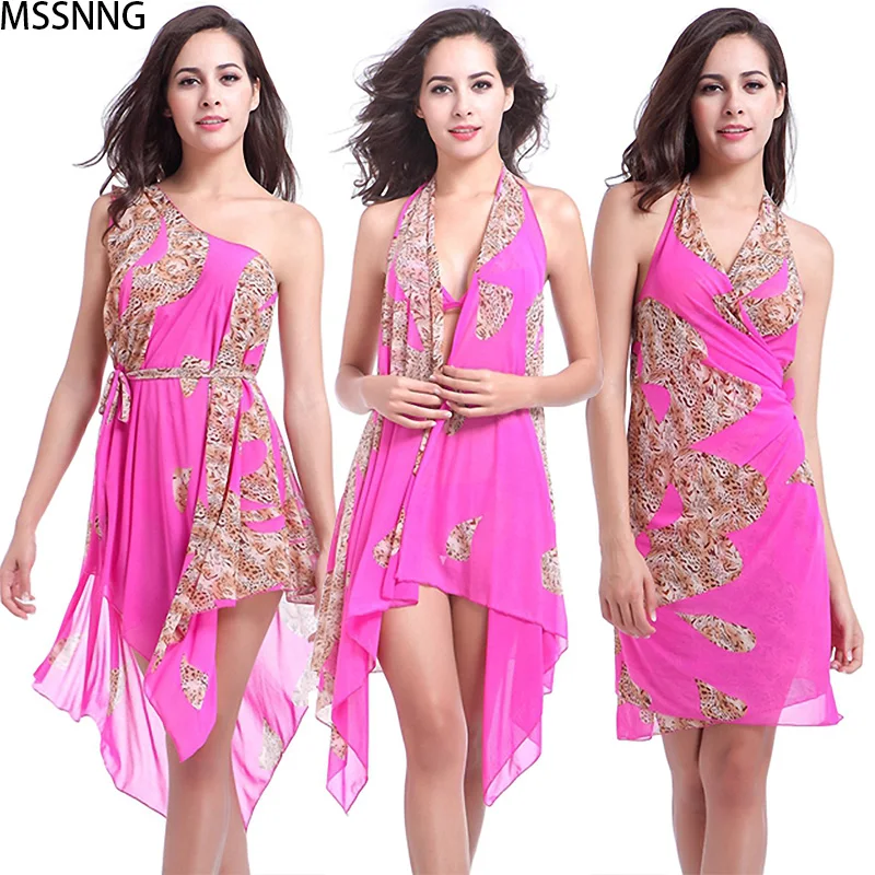 Женский купальник бикини MSSNNG длинное пляжное платье с принтом Пляжное Платье