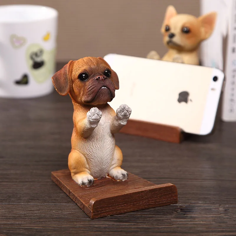 phone holder cute dog support resin mobile stand desk design high quality smartphone base for iphone oneplus xiaomi samsung free global shipping