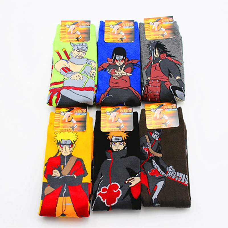 men socks Movie character deidara pein Cosplay sport long Tide Socks uchiha itachi sasori hidan Novelty cartoon Women | Мать и ребенок