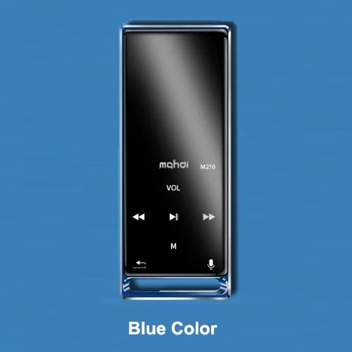 Blue Mahdi M210 Mp3 плеер Bluetooth с сенсорным экраном 1,8 дюймов портативный спортивный USB HD HIFI музыкальный плеер 16 Гб Поддержка tf-карты ультратонкий - Цвет: Blue