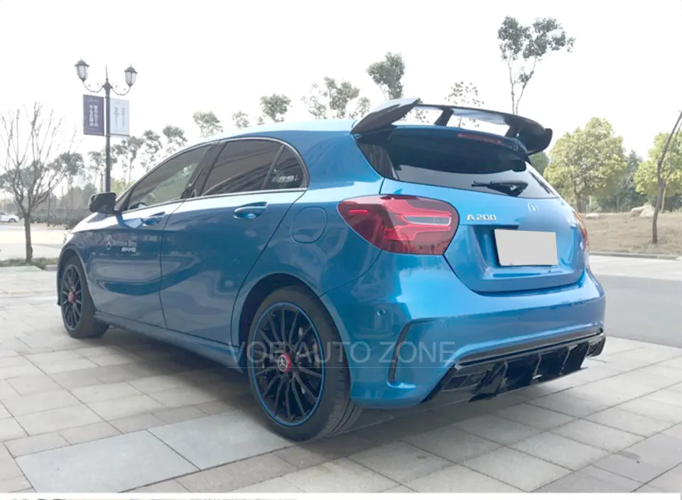 W176 ABS Пластик A45 рассеиватель AMG с 4 Выпускной советы для Mercedes-Benz A-class W176 Sport Edition A180 A200 2013