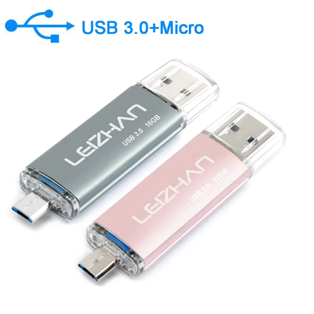 LEIZHAN реальная емкость 128 ГБ usb флэш-накопитель 3 0 micro android телефон memory stick 8 16 32 64