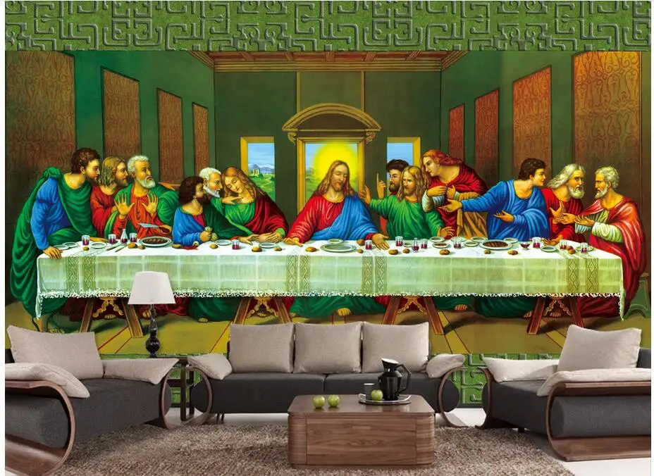 

Custom photo 3d room wallpaper Non-woven mural The last supper decoration painting 3d wall murals wallpaper for walls 3d