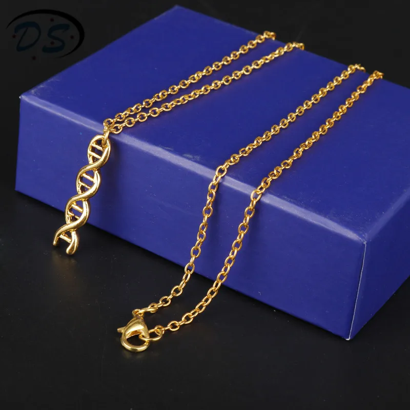 New Design DNA Spiral Chemical Molecular Pendant Necklace Doctor Medical Students Graduation Gift | Украшения и аксессуары