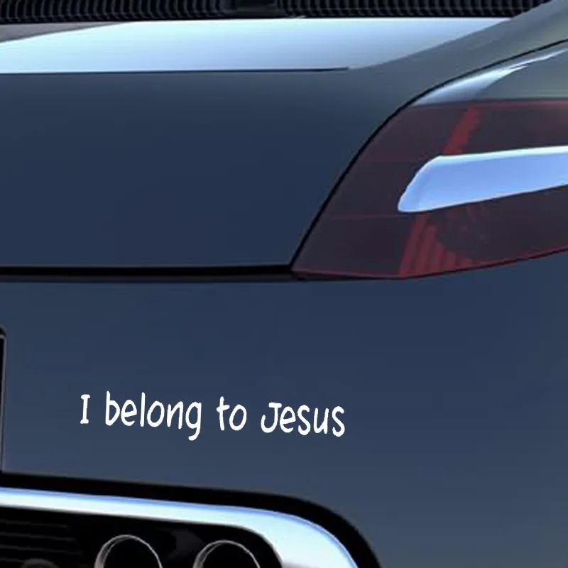 QYPF 16 8 см * 3 я принадлежу к Jesus God виниловая наклейка на окно автомобиля Черный