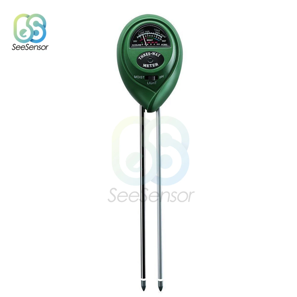 Измеритель влажности почвы освещенности PH-метр тестер для растений цветов