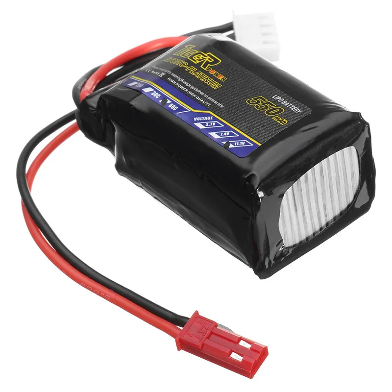 Tiger Power 11 1 В 550 мАч 60C 3S Lipo батарея JST вилка для RC FPV гоночная камера Дрон запасные