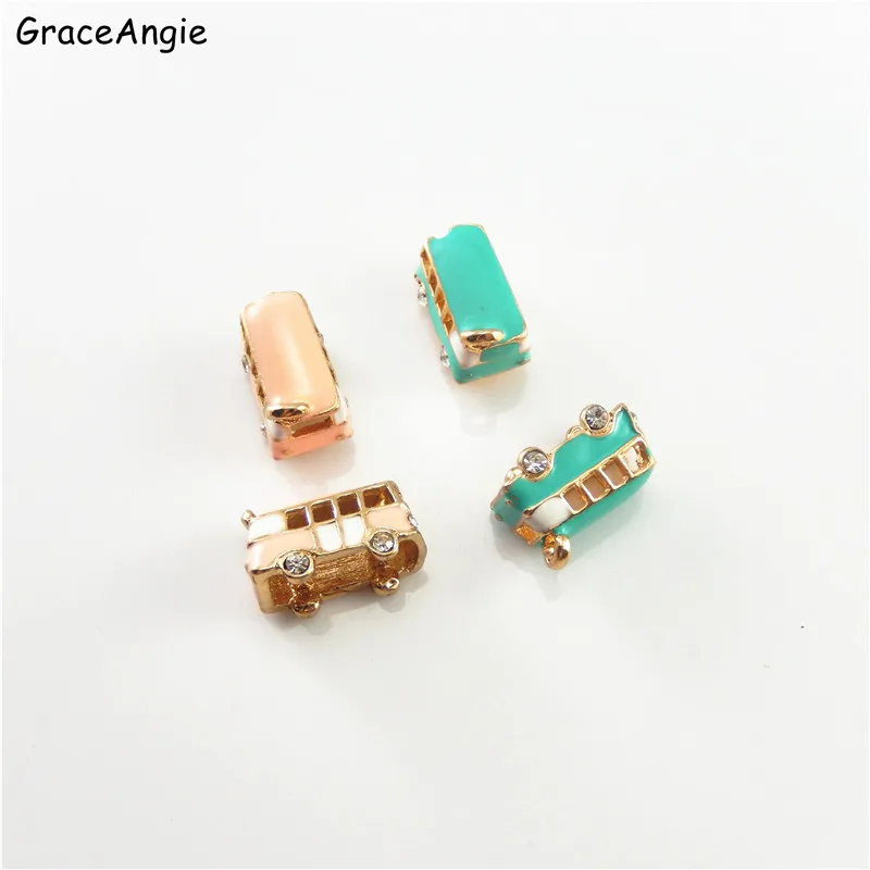 Graceangie 2 шт. школьный автобус Стиль эмаль браслет Цепочки и ожерелья подвеска Для
