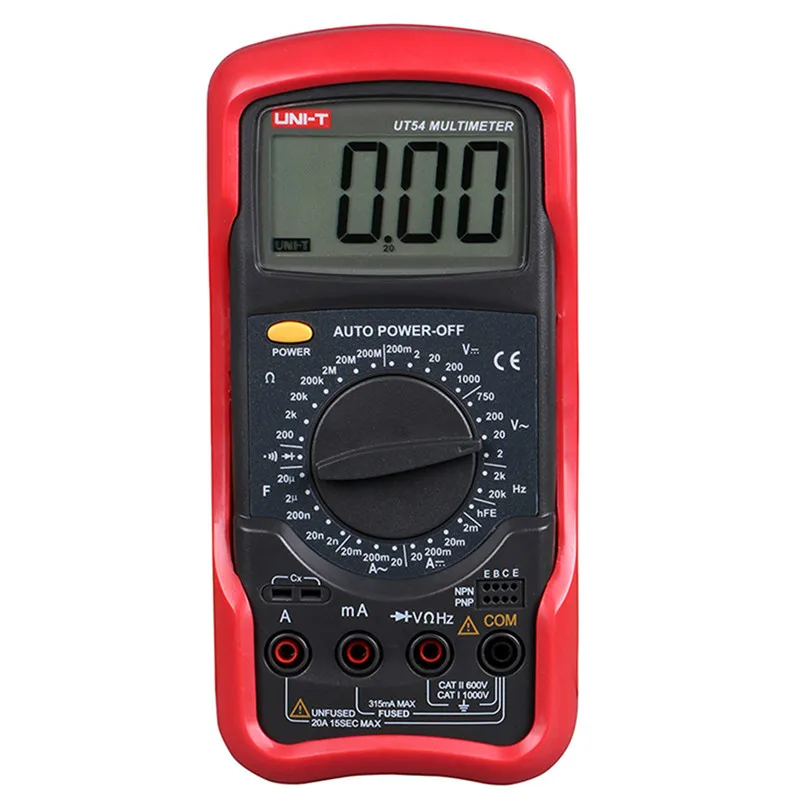 Цифровой мультиметр uni t UT55 1000 V 20A DMM AC/DC вольтметр переменного тока сопротивление
