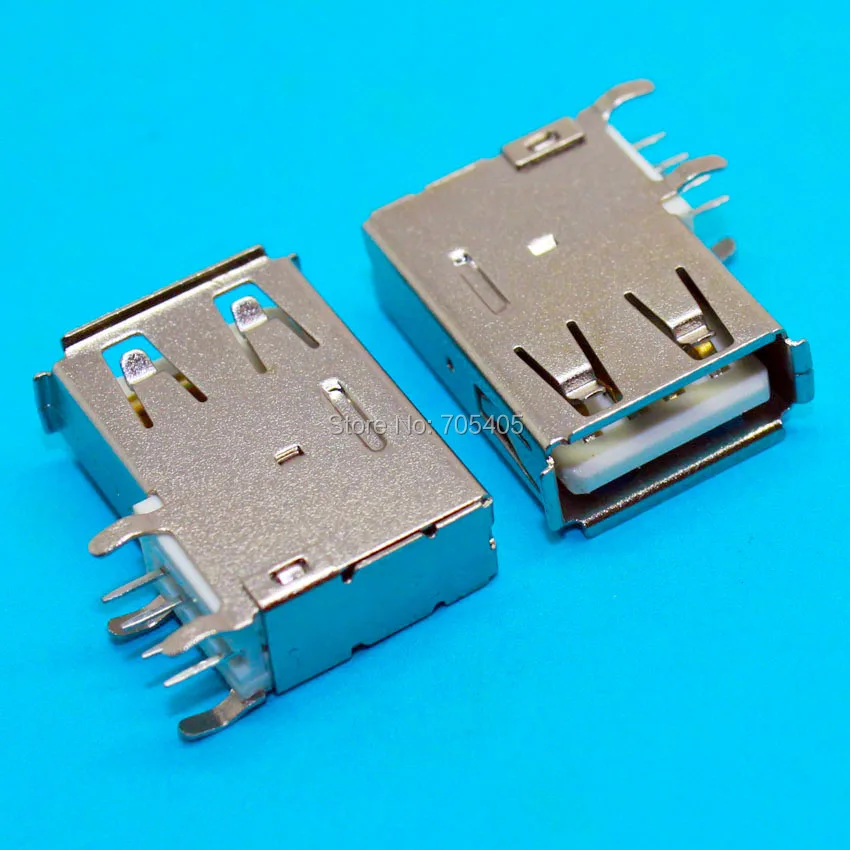 

1x Flat body Vertical side stand DIY USB Port USB Jack Charging Socket female socket for Computer PC DeskTop