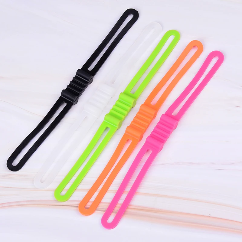 

Bike Light Holder 5 PCS/set Flashlight Bandages Bicycle Handlebar Silicone Strap Flashlight Elastic Tie Rope Cycle Color Random