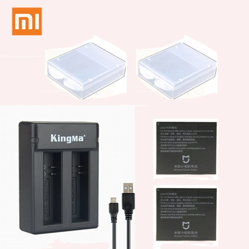 Оригинальный Xiaomi Mijia RLDCD1FM аккумулятор с двойным зарядным устройством для Action 4K mini