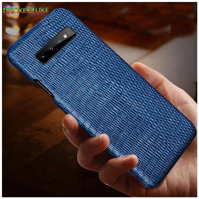 Чехол-накладка из натуральной кожи для Samsung Galaxy S10 Plus роскошный чехол с рисунком