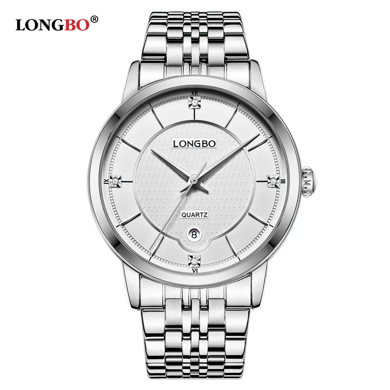 LONGBO 2020 новые брендовые модные деловые кварцевые часы из нержавеющей стали с