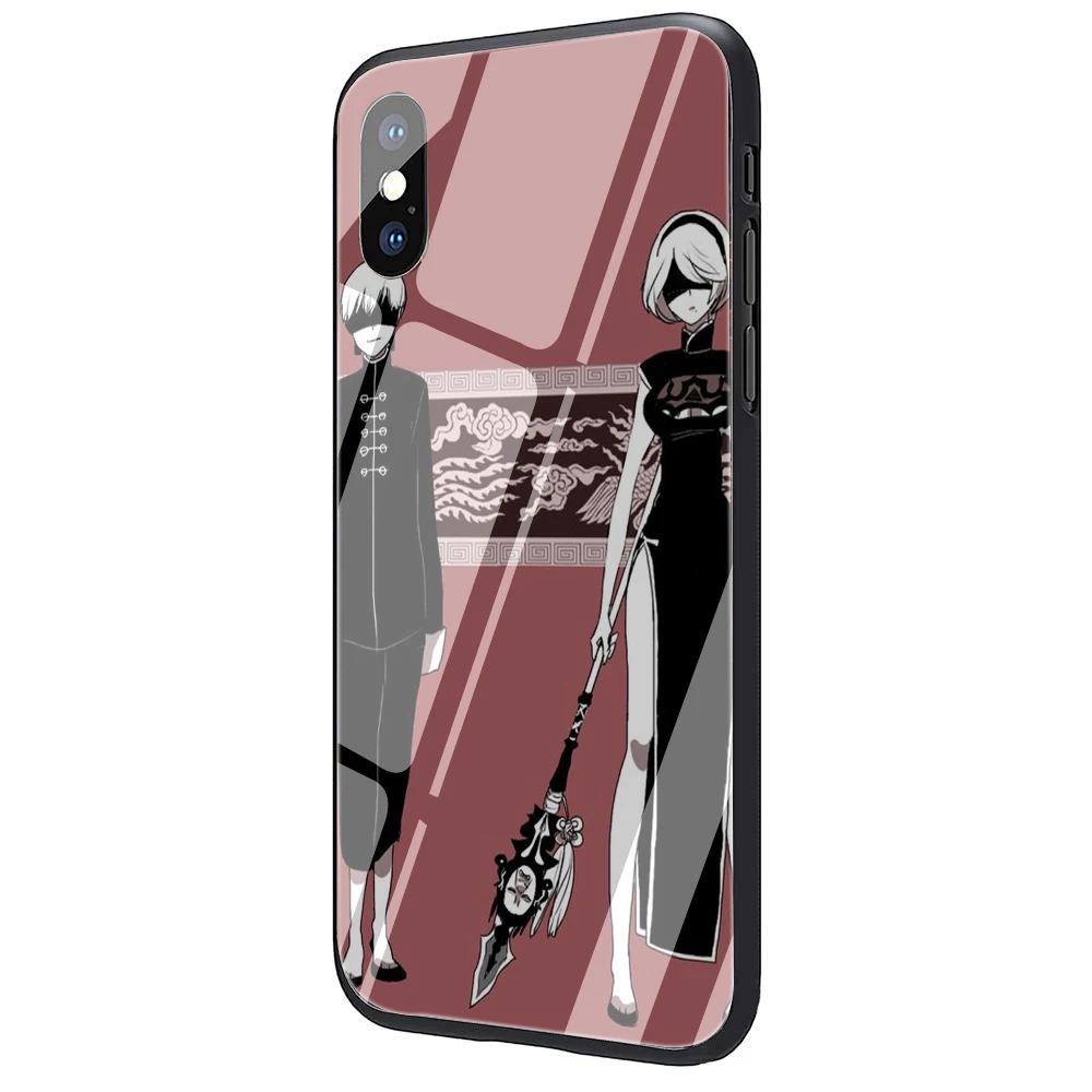 Чехол NieR Automata из закаленного стекла для iPhone 5 5S 6 6s Plus 7 8 Plus X XR XS 11 Pro Max - Цвет: G11