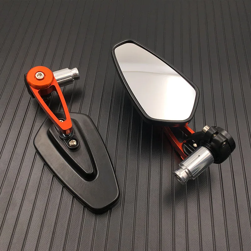 Orange-Clear lens Мотоциклетные зеркала заднего вида 7/" 22 мм универсальная защита для Honda CB CBR 600 F3 F4 F4I 1000 RR Ninja ZX 6R 9R 10R Katana - Цвет: Orange-Clear lens
