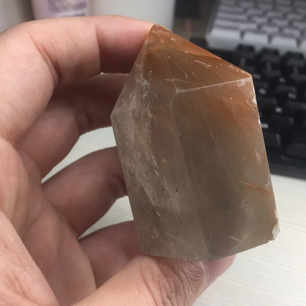 163 г Высокое Качество грубого заживления Rutilated Quartz Point рейки палочка натуральный