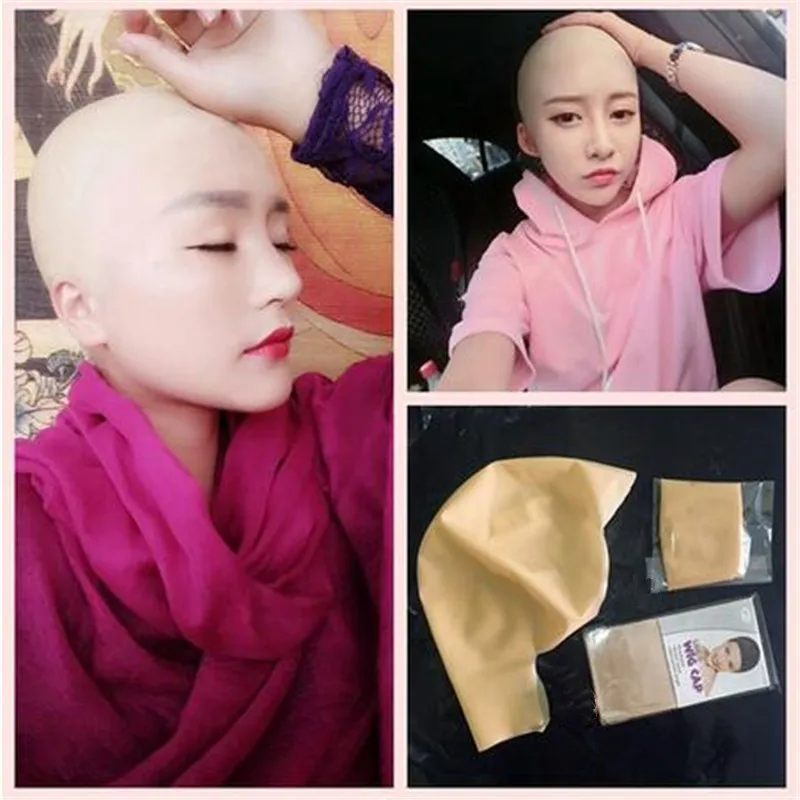 Party Cosplay Reusable Funny Fake latex Skin head Bald Head Skinhead Wig Cap Mens Ladies Unisex Fancy Dress free shipping | Дом и сад