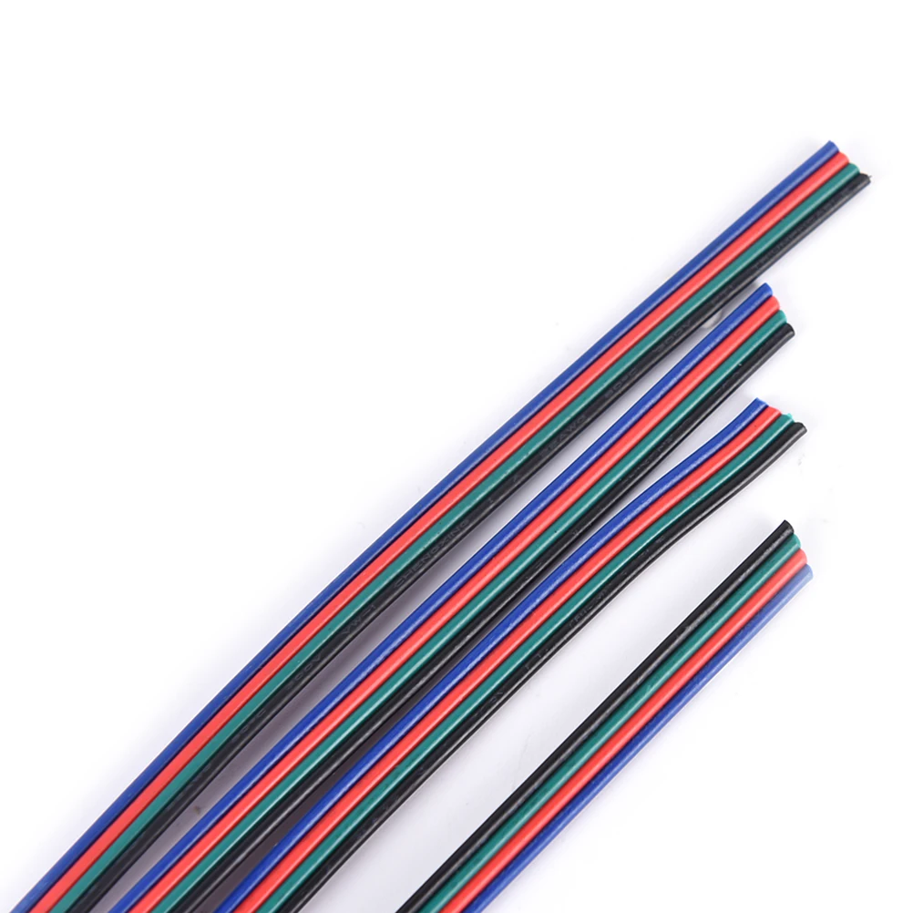 5M 4 PIN RGB светодиодный провод кабель удлинитель шнура для RGB/Rgbw один Цвет 5050 3528