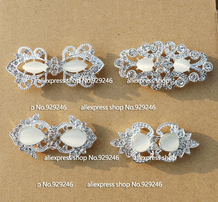 6 шт./лот модная круглая Опаловая Стразы комбинированная Пряжка большой цветок