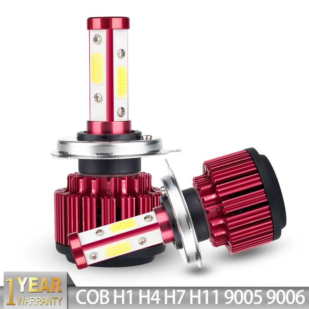 OUYORCAR 4 стороны 11000LM H1 H4 H7 автомобиля светодиодный фар лампы HB3 9005 HB4 9006 100 W для