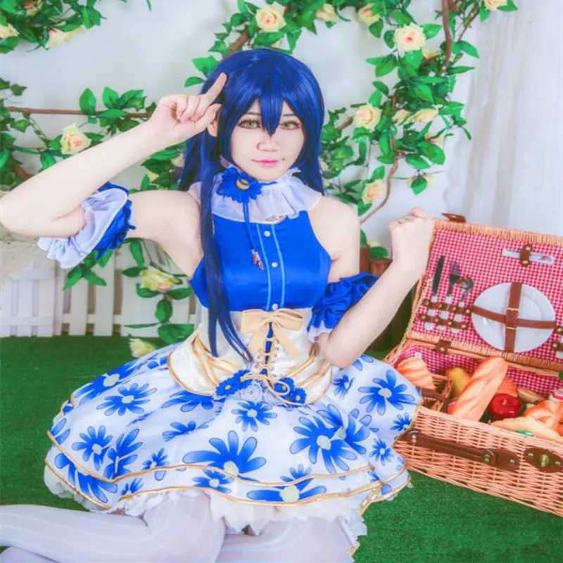 Бесплатная доставка популярный женский костюм для косплея Sonoda Umi из аниме love live