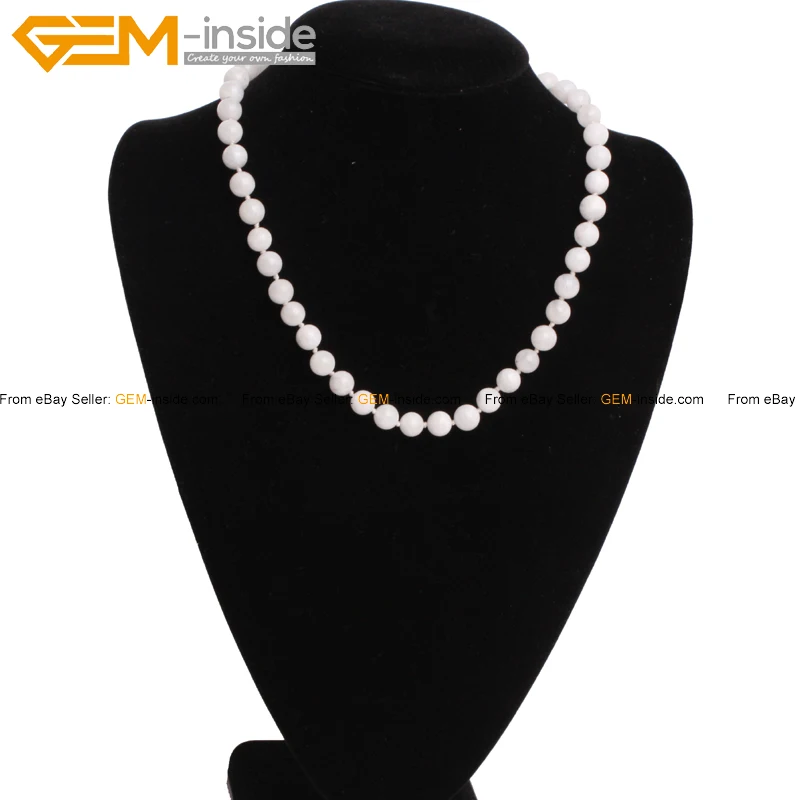 Ожерелье с бусинами из лунного камня 19 дюймов 6 8 10 12 14 мм|fashion necklace|necklace fashionbead necklace