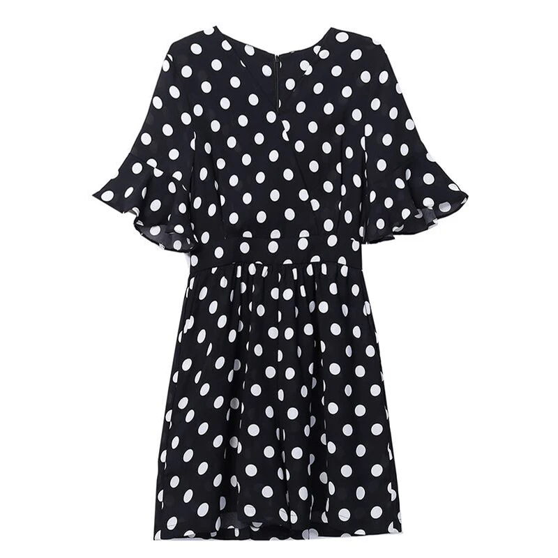 2019 летние женские свободные широкие брюки офисные карманы шифоновые в горошек