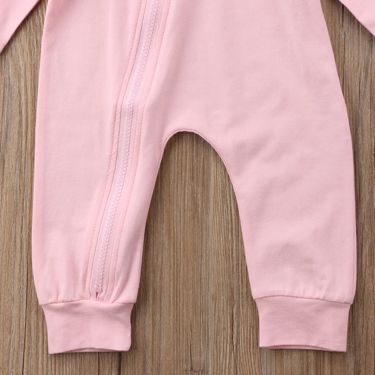 

New Cute Newborn Baby Boy Girls Cotton long sleeve pink zipper Romper rabbit hooded Jumpsuit Clothes Outfits lovely kid rompers
