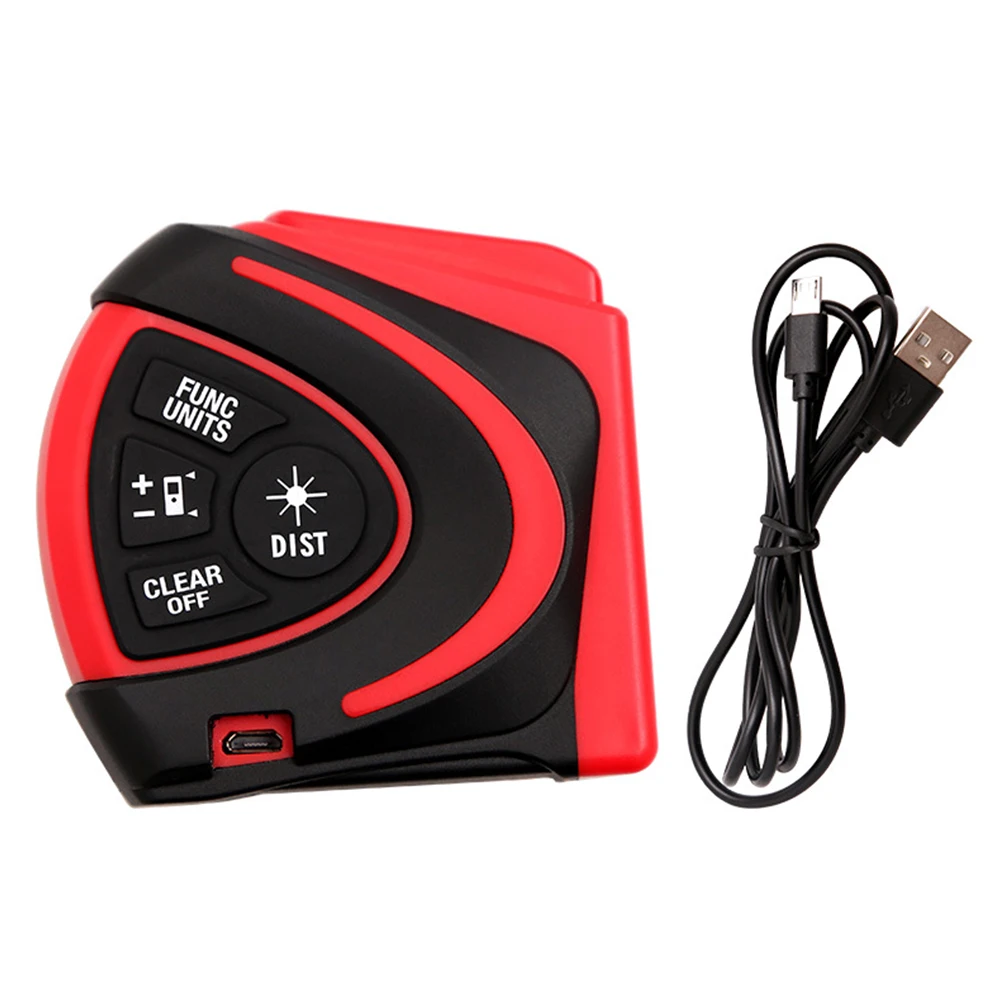 2 In 1 Rechargeable Infrared Built Battery LCD Display Port Distance Meter Measure High Accuracy USB Charging Digital Tape | Инструменты
