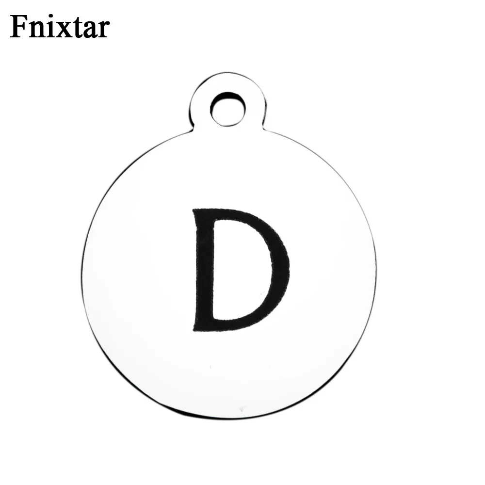 Fnixtar 316L из нержавеющей стали маленькие украшения с буквами алфавита для женщин