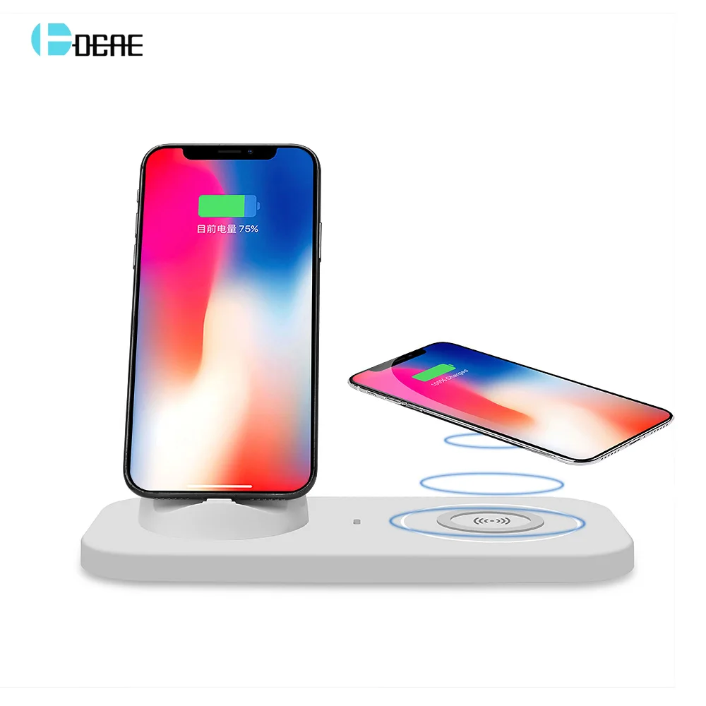 DCAE 3 в 1 Подставка для зарядки iPhone 11 Pro XS XR X 8 7 6 Qi Беспроводное зарядное устройство