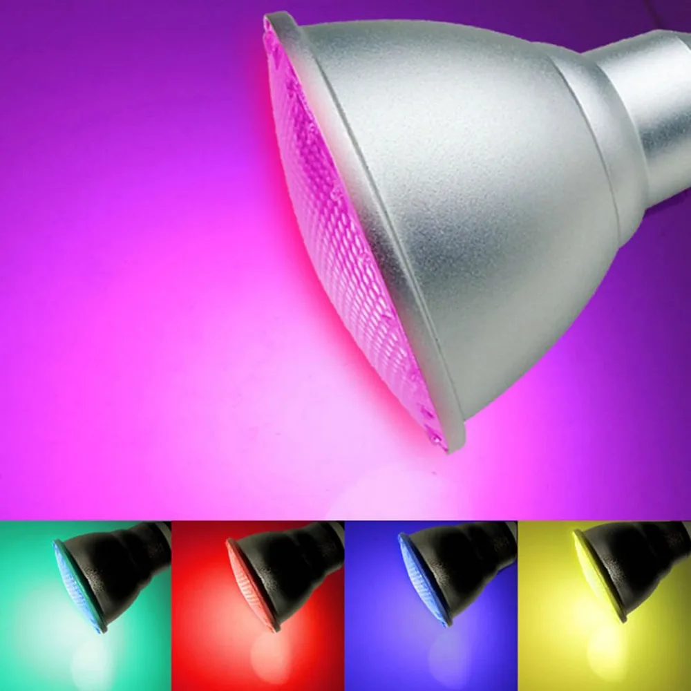 Цветная (RGB светодиодный лампы Par30 10 W светодиоидная лампа с регулируемой яркостью