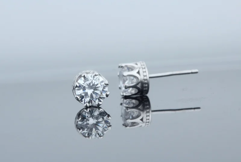 Серьги гвоздики из серебра 925 пробы с фианитами|crystal stud earrings|stud earringsstud earrings for women |