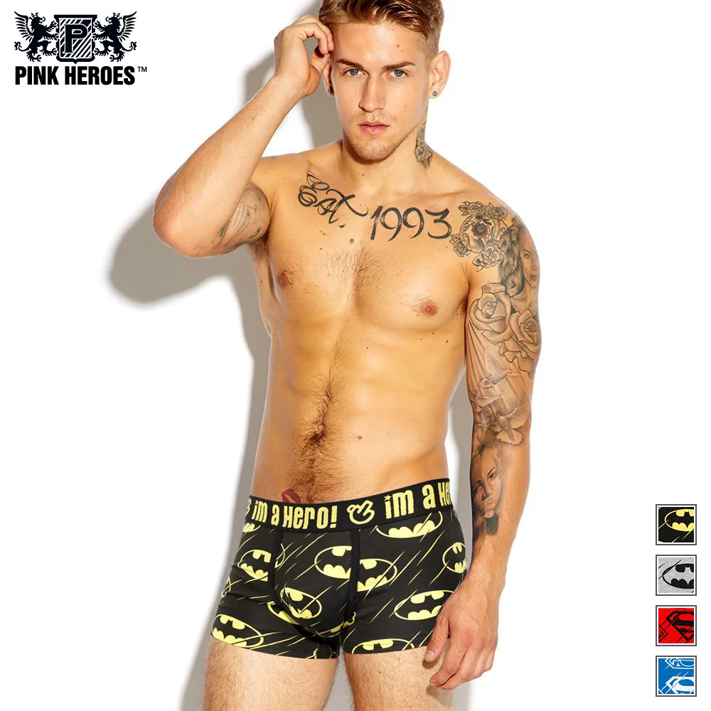 100% хлопок мужская Бэтмен Нижнее белье Боксеры брендовые летние шорты мужские M XXL