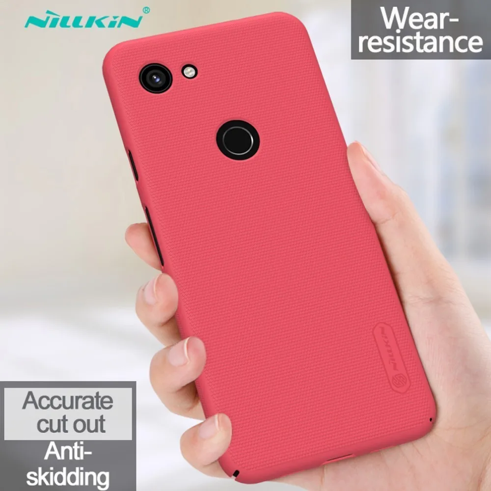 Red Для Google Pixel 3a XL чехол для телефона NILLKIN матовая защитная задняя крышка для Google Pixel 3a чехол с держателем для телефона - Цвет: Red