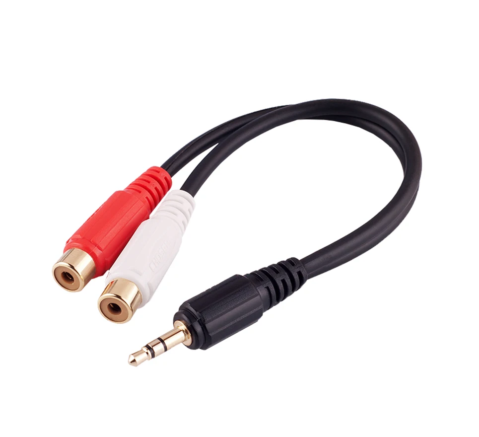 Choseal 30th anniversary QS3006 3 5 мм Jack 2 RCA аудио кабель штекер для Женский позолоченый