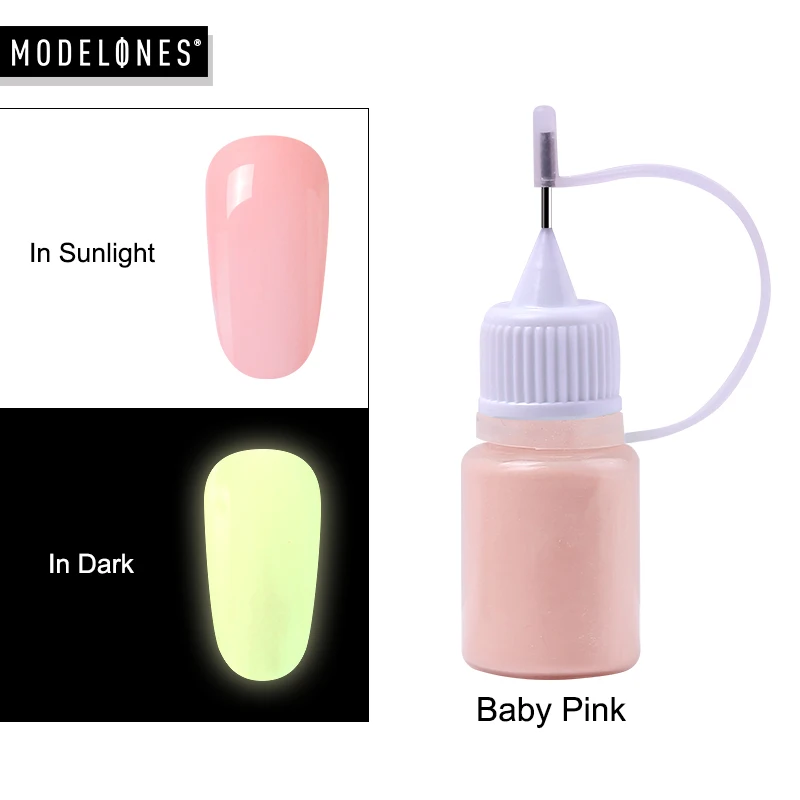 Modelones 9 г Флуоресцентный порошок для ногтей неоновый пигмент Пыль УФ украшения