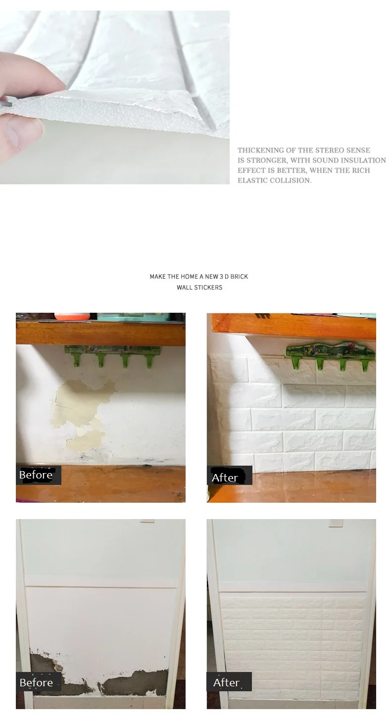 70*77 см DIY самоклеющиеся 3D кирпичные настенные наклейки Декор для гостиной пенопластовое водонепроницаемое покрытие для стен для детей Rm tv Background-W001