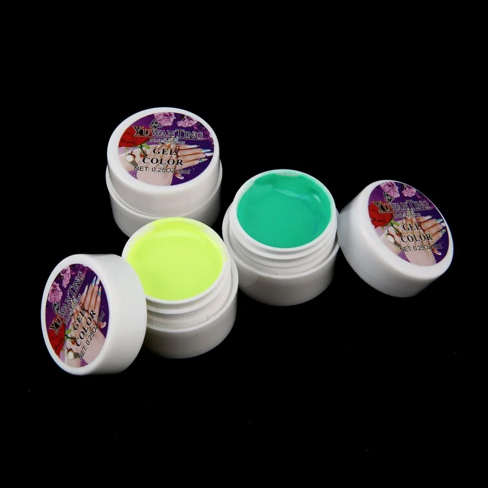 Для полировки ногтей 36 смешанных цветов Горшки Чистый скульптурный УФ гель