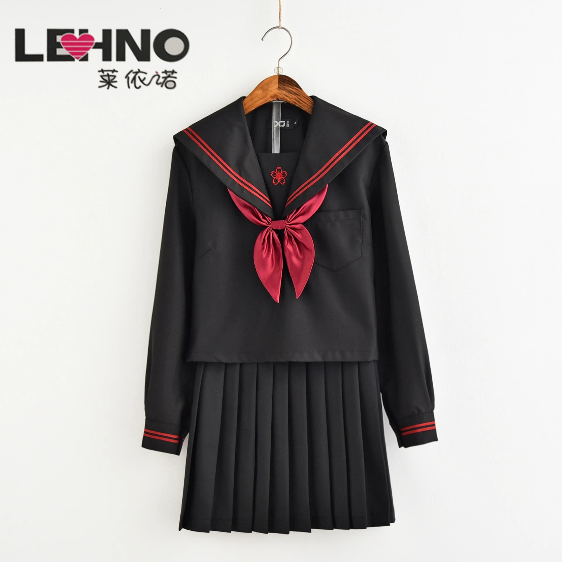 

Школьная форма JK, вышитый костюм с длинным рукавом для осени и зимы