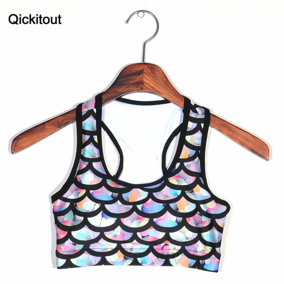 4 Qickitout,, Модный женский топ, бюстгальтер, тонкое нижнее белье, зеленый, Русалочка, чешуя, огонь, ноги, пуш-ап, бюстгальтер, сексуальный, хлопковый, стиль размера плюс - Цвет: 4