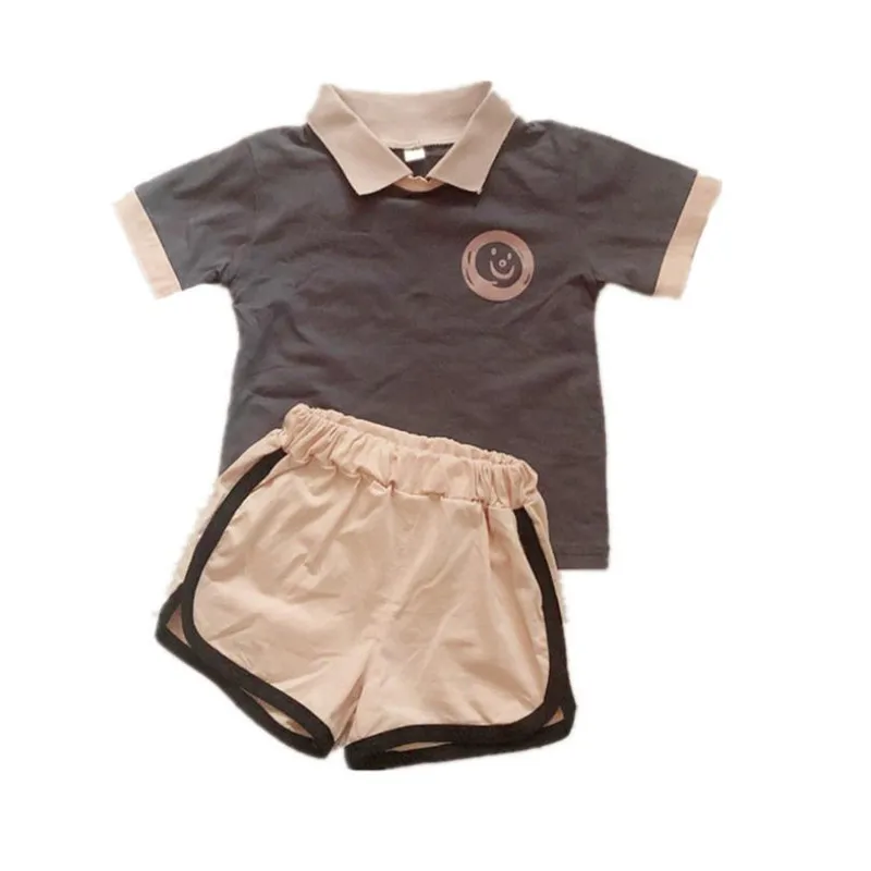 

Children Clothing Sets Summer 2019 Kids Boys Suit Cotton Short Sleeve Shirt+Shorts 2pc Casual Sport Suit Baby Tracksuit 2-7Yrs